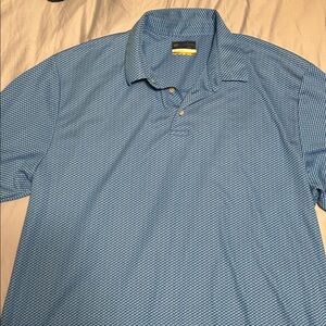 Blue Patterned Polo Shirt